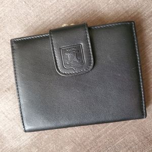 Authentic Celine Vintage Black Leather Wallet